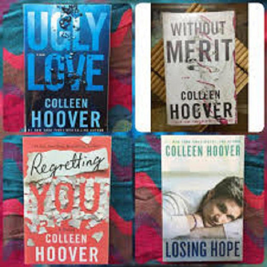 Pack Of 4 - Colleen Hoover Novel Collection (Ugly Love, Without Merit, Regretting You, Losing Hope)

